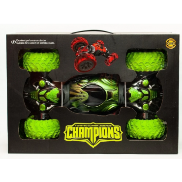 GREEN RADIO CONTROLLED FLIP CAR, TOYS